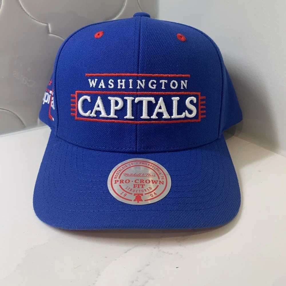 Mitchell & Ness Washington Capitals NHL Adjustable Blue Snapback Cap Hat OSFM